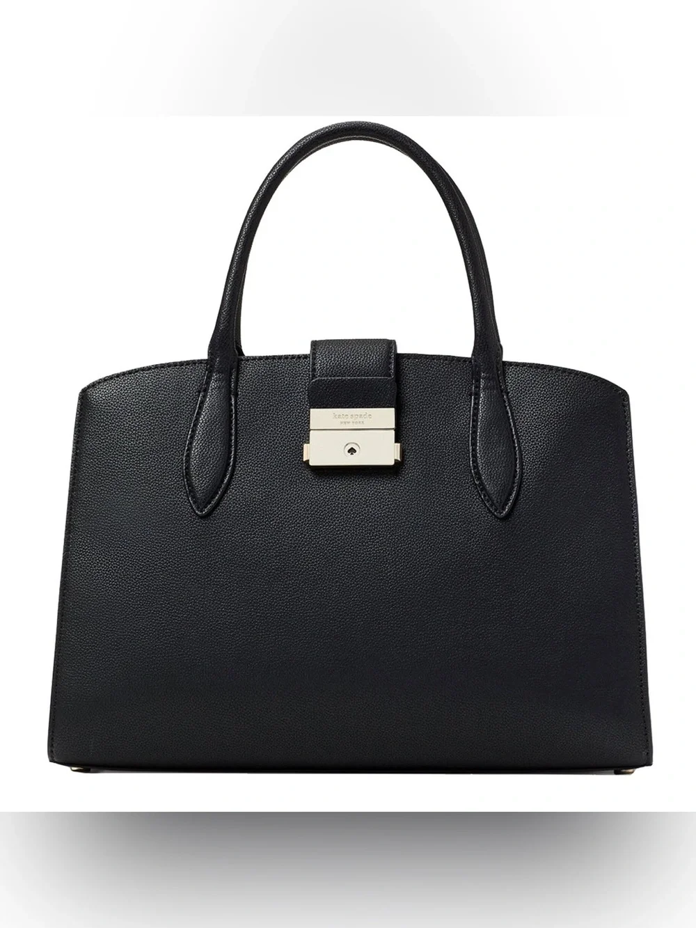 Kate Spade Voyage Medium Satchel Black Textured Leather Handbag -‎ No Strap